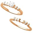 14K Rose Gold Diamond Wedding Set - 0.33 Ct.