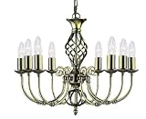 Zanzibar Antique Brass 8 Light Pendant 8X60 Watt Bc Lamps
