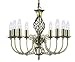 Zanzibar Antique Brass 8 Light Pendant 8x60 Watt Bc Lamps