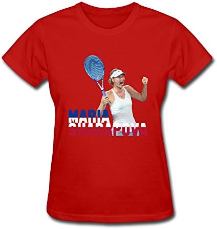 ThaiJi Women's 2015 Us Open Maria Sharapova Shirt L Red