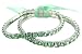Bracelet Set (2 pc) - (B310) - Stretch - Swarovski TM Crystals ~ Peridot Green (7")