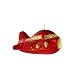 Barcana 3-Inch Shatterproof Red Airplane, Christmas Ornaments, Set of 2