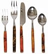 Decorative Flateware 5pc Place Setting with Resin Handles