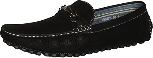 J'S Awake Kenny-90 Men's Slip On Driving Mocassin Shoes, Color:Black, Size:8.5