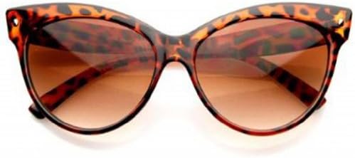 Women's High Pointed Vintage Mod Fashion Cat Eye Tortoise brown/Brown Sunglasses