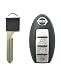 2007-2010 Nissan Altima + Hybrid Prox Smart Key With Insert Emergency Key and Discount Keyless Guide (Must Be cut and Programmed By Dealer Or Locksmith)