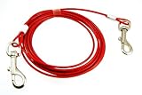 Pet Supplies : 15-Foot PVC-Coated Steel Dog Tie-Out Cable - Lightweight Strength for Big Dogs