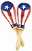 Latin Percussion Puerto Rican Flag Rawhide Maracas