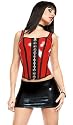 HOT! Red/Black Rubber Look Corset!