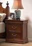 Nightstand with Louis Philippe Style in Rich Caramel Finish