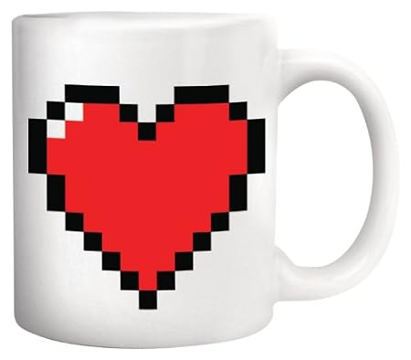 Kikkerland Pixel Heart Morphing Mug