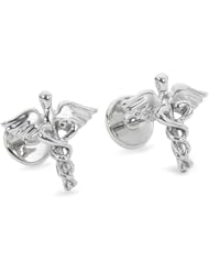 ROTENIER "Novelty" Sterling Silver Caduceus and M.D. Cufflinks