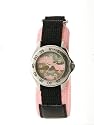 Avia 809021 Kids Pink and Black Canvas Wrap Strap Analogue Watch