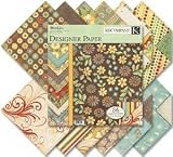 K&Company Wild Saffron Double-Sided 12 Inch by 12 Inch Designer Paper Pad, 36/Sheets