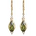 Yazilind Elegant Unique Design 18k Gold Filled Inlay Teardrop Cubic Zirconia Dangle Drop Earrings