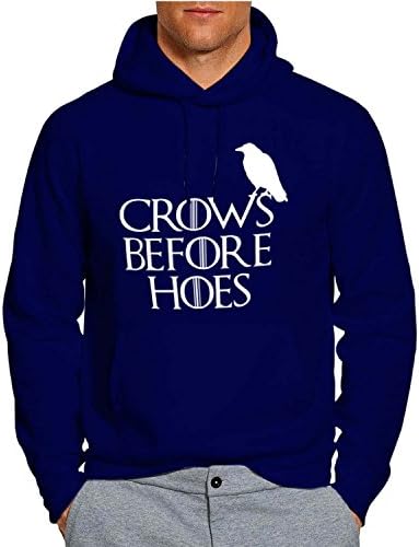 Crows Before Hoes Game of Thrones Unisex Hoodie Sweatshirt Navy M
