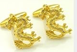 Gold Chinese Dragon Cufflinks