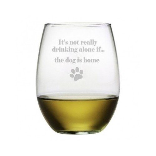 Stemless Wine Glasses (Set of 4) Custom Made...For the Red or White Wine Lover Made of Crystal and Etched Glass Says 