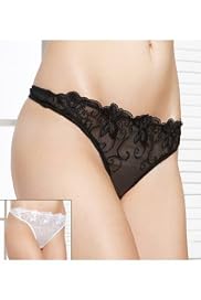 2 Pack - Per Una Floral Embroidered Mesh Thongs [T81-4388R-S]