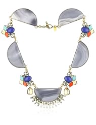 Anton Heunis Inca Goddess Big Disc Agate Slices with Crystal Detail Necklace