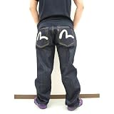 (エヴィス) EVISU ジーンズ NO2素材 やや太め ＃2001デニム ホワイトカモメ ビッグサイズ