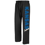 NCAA Kansas Jayhawks Black Cozy Fleece Pant (Black, Medium)
