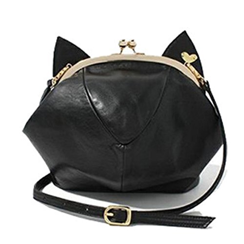 RubySports Cute Cat Ear Pu Leather Pouch Clutch Purse Mini Cross Body Shoulder Tote Bags Wallet for women