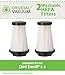 Crucial Vacuum Replacement Vacuum Filter - Compatible with Dirt Devil Part # 3SFA11500X & 3-F5A115-00X, F2 HEPA Style Filter Models, Vacuum- Fits Dynamite Quick, Jaguar Power Reach (2 Pack)