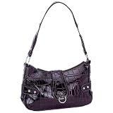 EmbassyTM Deep Burgundy Purse with Crocodile Embossing