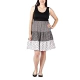 Juniors' Plus-Size Pure Energy Black/White Sleeveless Empire Dress