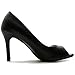 Ollio Women's Shoe Open Toe High Heel Basic Pump