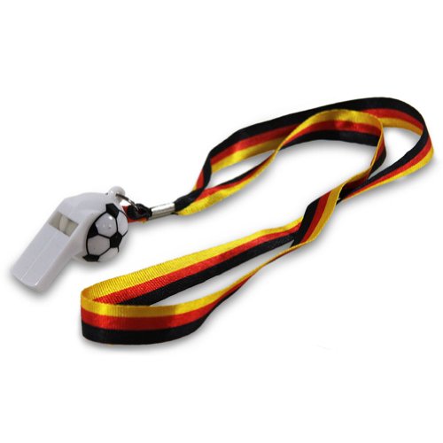 12 x Lanyard Trillerpfeife Fussball WM EM Fanartikel Deutschland
