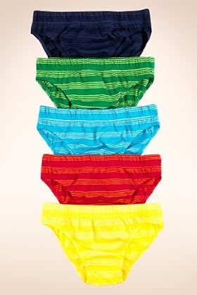 5 Pack - Pure Cotton Tonal Striped Slips