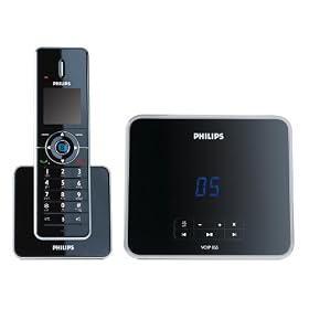 Philips VOIP8551B Cordless phone with Skype & answering machine - Black