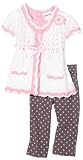 Little Lass Baby-girls Infant 3 Piece Sweater Set with Polka Dots Capri