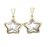 EVITA Damenohrringe Gold 585/-, 4Diamanten, Gelbgold/Weissgold                                                                259351/2