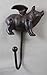 GSM Iron Flying Pig Coat Rack with a Hook,Brown