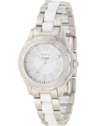 Invicta Womens 1779 Angel White Dial Two Tone Stainless Steel Watch