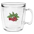 Cherries 12 oz Insulated Coffee Mug, Clear