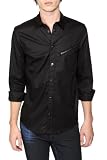 RUDE Black Long-Sleeved Zipper Pocket Woven