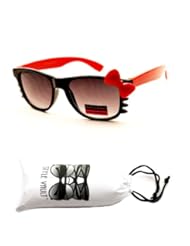 From Amazon.com. Click for details:
 Kd211-vp Kids 80s Wayfarer Cateye Bow Ribbon Kitty Sunglasses / Eyeglasses (57 black/red/red, uv400) Kd211-vp Kids 80s Wayfarer Cateye Bow Ribbon Kitty Sunglasses / Eyeglasses (57 black/red/red, uv400)