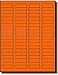 1,600 Label Outfitters® Fluorescent Neon Orange Color Laser ONLY Labels, 1.75 x 0.5, 20 Sheets