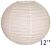 White Chinese/Japanese Paper Lantern/Lamp 12 Diameter - Just Artifacts Brand