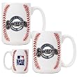 Milwaukee Brewers 2pc Ceramic Gameball Mug Set - Primary Logo MLB Baseball