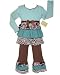 Girls Chocolate & Teal Boutique Safari Rumba Outfit