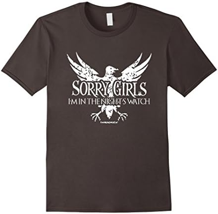Men's Sorry Girls I'm In The Night's Watch T-Shirt Medium Asphalt