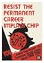 Futurama Tin Cubicle Sign - Resist the Permanent Career Implant Chip