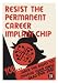 Futurama Tin Cubicle Sign - Resist the Permanent Career Implant Chip