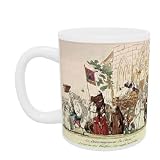 Clergy Leaving the Church after the Sale of Church Property (coloured engraving) by French School - Mug - Standard Size