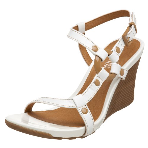 Kenneth Cole REACTION Women’s Cedar Grove Wedge Sandal,White,7.5 M US